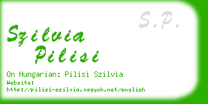 szilvia pilisi business card